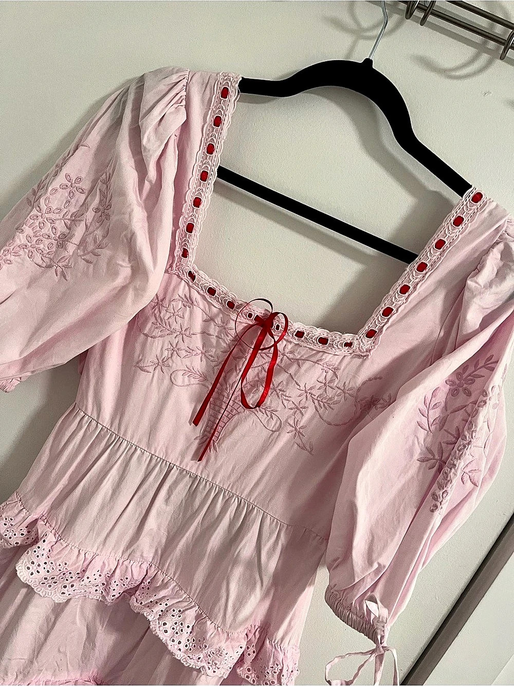 Damson Madder Floral Tiered Maxi Dress in Pink Size 10 - Picture 3 of 5